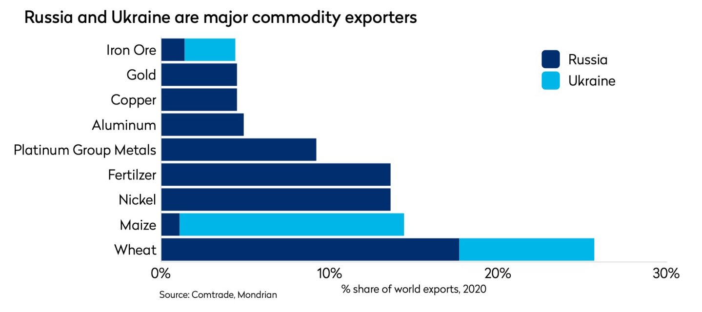 russia and ukraine are major commodity exporters
