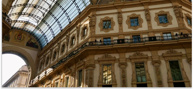 Milan, Italy, featuring contemporary architecture, as pictured in Mondrian’s Global Equity Investment Outlook.